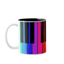 Mug With Colourful Keyboard Design