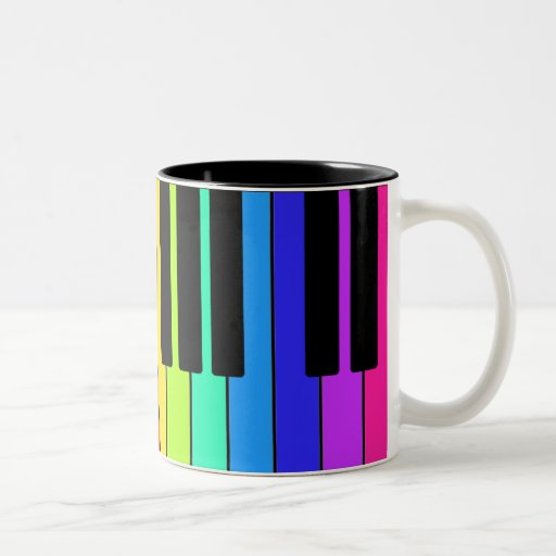 Mug With Colourful Keyboard Design