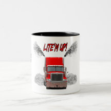 Mug with "LITE'M UP!" design