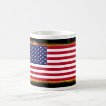 Mug with U.S. flag.