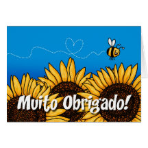 Muito obrigado! (Portuguese Thank you card)