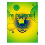 Muito Prazer! Brazil Flag Colours Pop Art Post Cards
