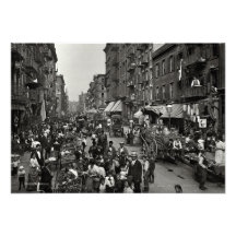 Mulberry Street in New York City, ca. 1900 Personalized Announcement