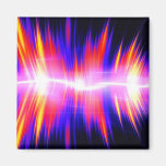 Mullticolored Abstract Audio Waveform Fridge Magnets