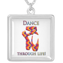 Multi ballet slippers custom necklace