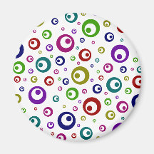 Multi-Colour Abstract Polka Dots Magnet