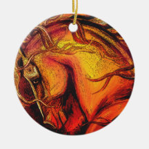 Multi Colour Horse Ornament