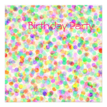 Multi Colour Invitations