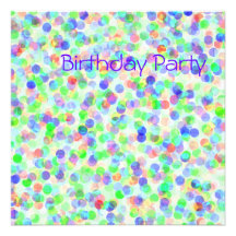 Multi Colour Invitations