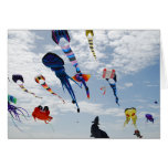Multi Colour Kites Painting the sky Greeting Card