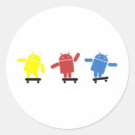 Multi Coloured Android Skateboarder Stickers