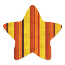 Multi coloured distressed striped star sticker