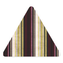Multi coloured distressed striped triangle sticker