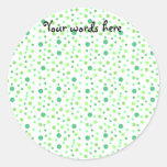 Multi coloured green polka dots stickers