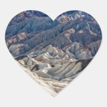 Multi Coloured Landscape at Zabriskie Point Heart Sticker