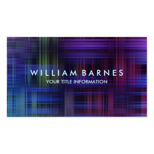 Multi Coloured Modern Plaid Business Card