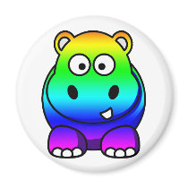 Multi Coloured , Rainbow Hippo