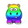 Multi Coloured , Rainbow Hippo