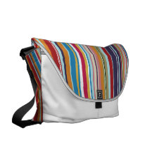 Multi-coloured stripes commuter bag