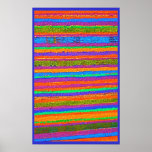 Multi-Coloured Stripes Poster posters
