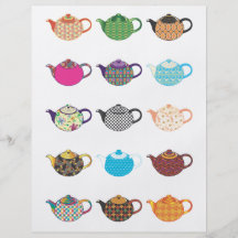 Multi-coloured Tea Kettles Personalized Flyer