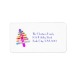 Multi-coloured Tree Address Label
