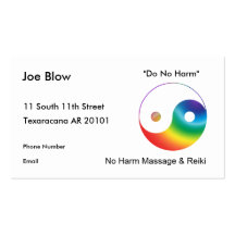 Multi Coloured Yinyang Symbol Business Card