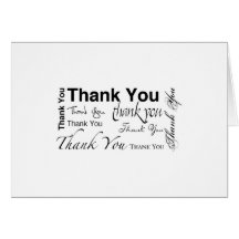 Multi-font ThankYou Card
