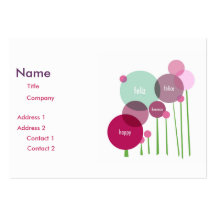 Multi-Lingual "Happy" Bcard Business Card Templates
