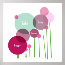 Multi-Lingual "Happy" Poster