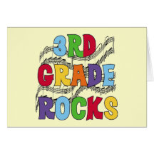 Multicolor 3rd Grade Rocks Tshirts and Gifts Card