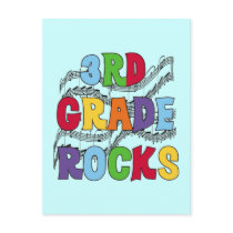 Multicolor 3rd Grade Rocks Tshirts and Gifts Postcard