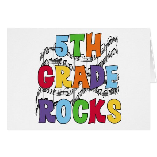 Multicolor 5th Grade Rocks Greeting Card