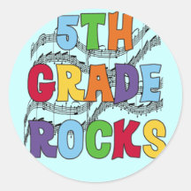 Multicolor 5th Grade Rocks T shirts and Gifts Stickers