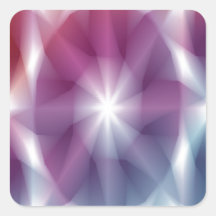 Multicolor Abstract Art Square Sticker