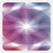 Multicolor Abstract Art Square Stickers