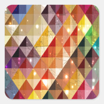 Multicolor Background Square Stickers