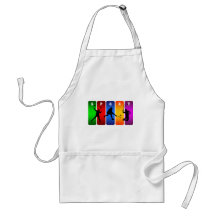 Multicolor Badminton Emblem Aprons