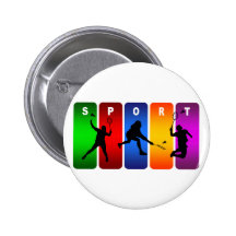 Multicolor Badminton Emblem Pin