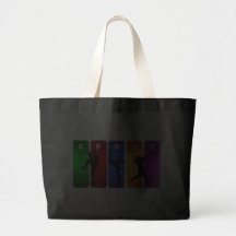 Multicolor Baseball Emblem Canvas Bag