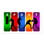 Multicolor Boxing Emblem Business Card Templates