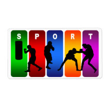 Multicolor Boxing Emblem Personalised Shipping Labels