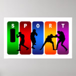 Multicolor Boxing Emblem Poster