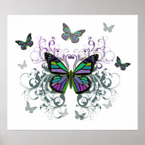 MultiColor Butterfly Posters