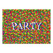 Multicolor Confetti Personalized Announcements