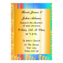 Multicolor Easy Wedding Invitation