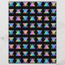 Multicolor Geometric Pattern on Black. Flyer