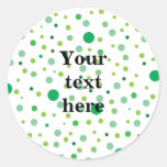Multicolor green polka dots sticker