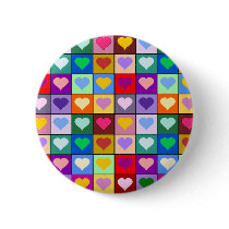 Multicolor Heart Squares Buttons