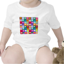 Multicolor Heart Squares Shirt